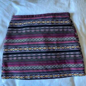 Forever21 Tribal Mini Skirt